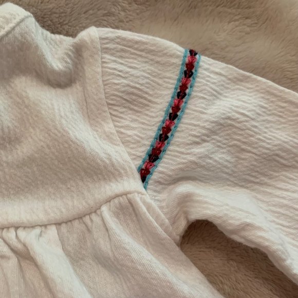 Carter's White Boho Embroidered Look Shacket Size 9 Months - Picture 11 of 15